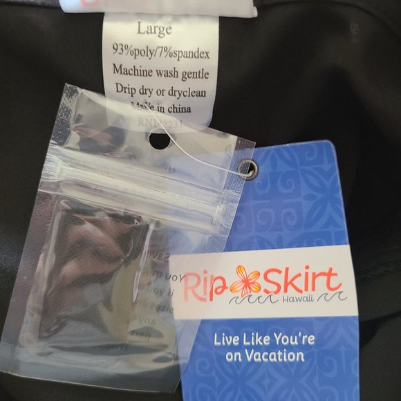 NEW NWT! RIPSKIRT length 2 A-LINE WRAP SKIRT SWIM BEACH STRETCH w/pocket sz L - Picture 5 of 5